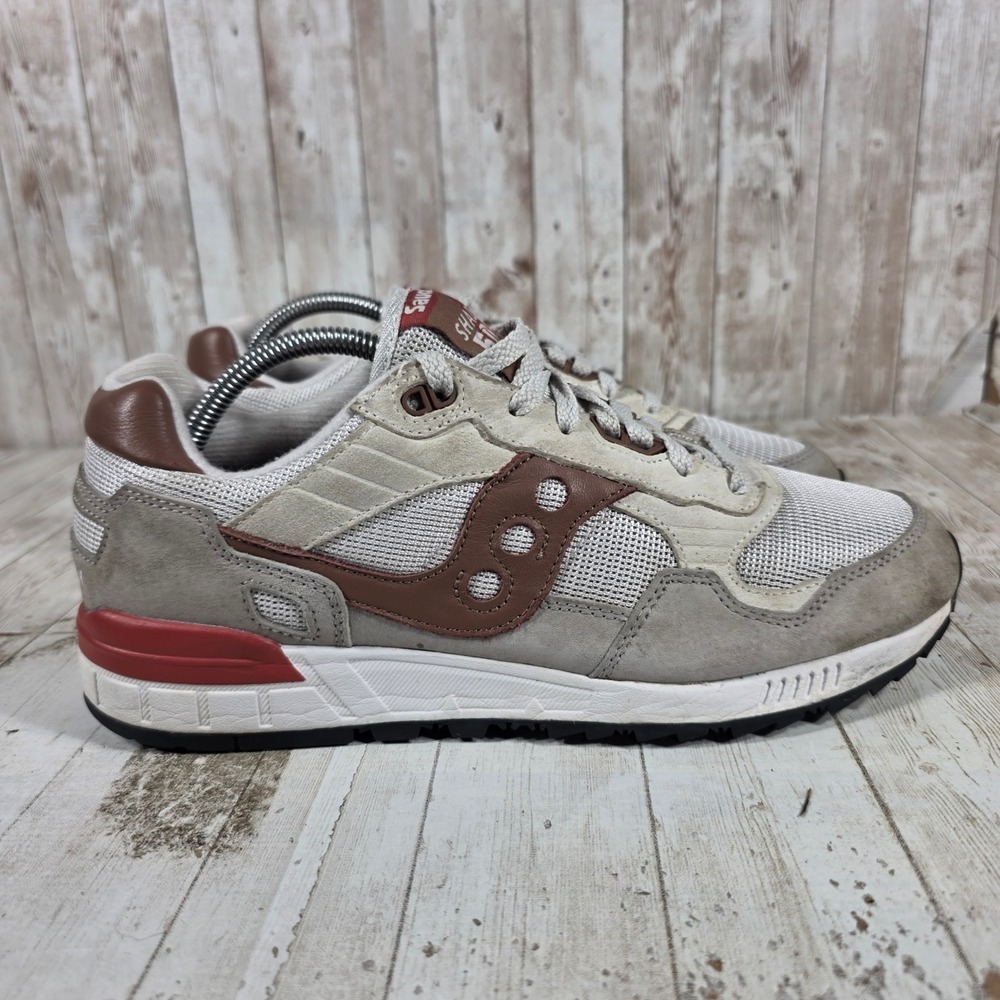 Saucony Shadow 5000 Mens 9.5 Womens 11 Tan Grey Brown S70665-37 Retro Sneakers